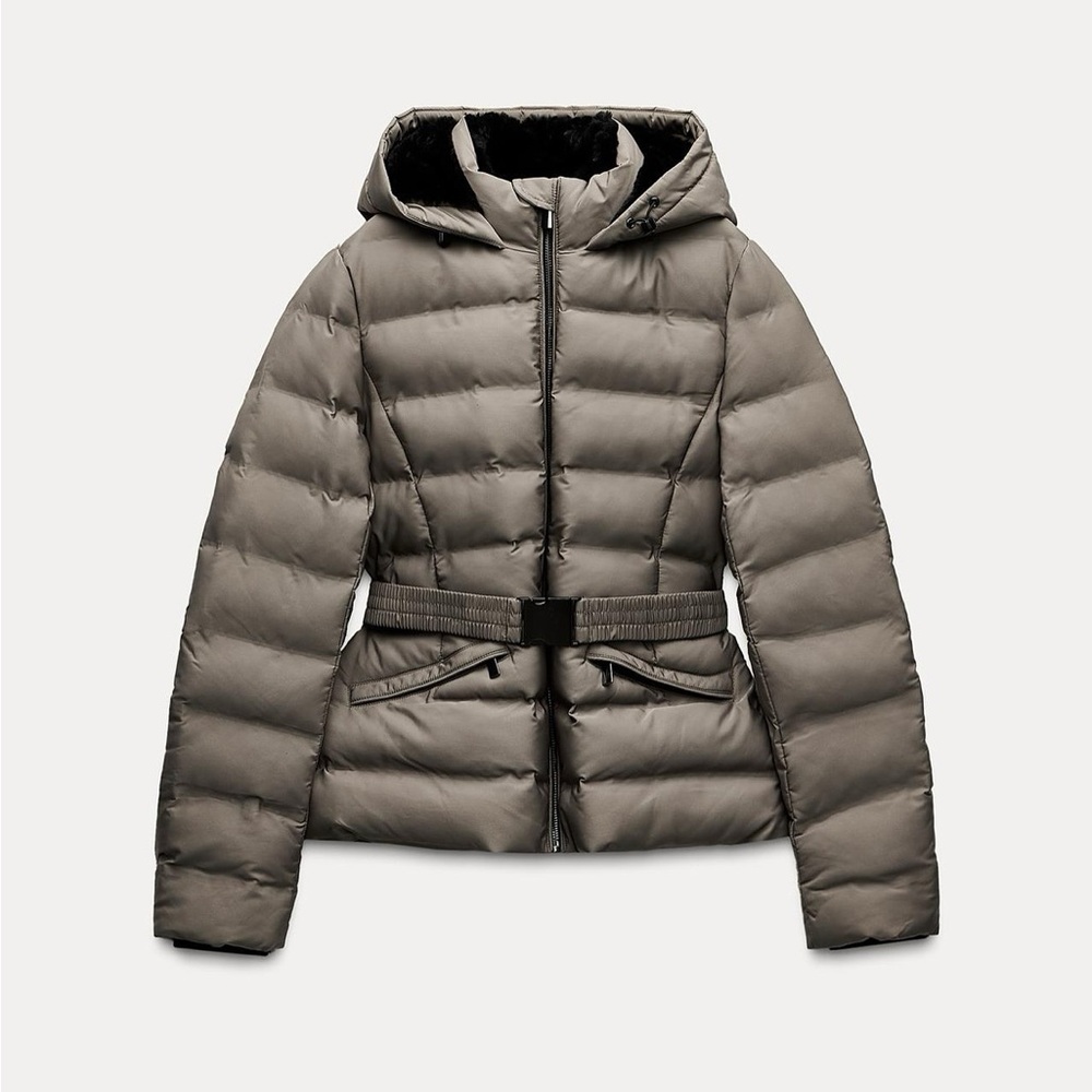 ZARA WATER AND WIND PROTECTION HOODED
BELTED ANORAK